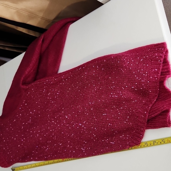 Signature Studio Sweater Womens Size 3X Pink sequins knit - Picture 8 of 9